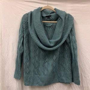 Apt 8 teal cowl neck sweater
